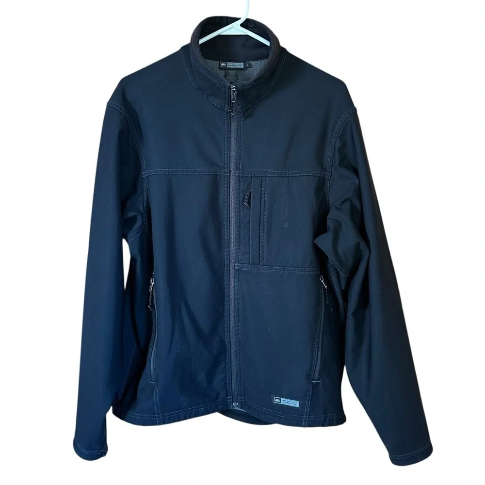 REI Soft shell Performance Jacket Fleece Lined Sz L